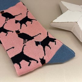 Bamboo Lucky Cat Socks In Dusky Pink Bamboo Lucky Cat Socks In Dusky Pink