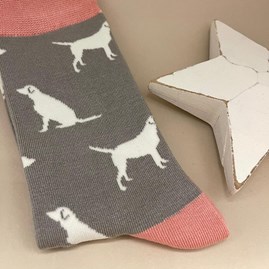 Bamboo Labrador Socks In Mid Grey Bamboo Labrador Socks In Mid Grey