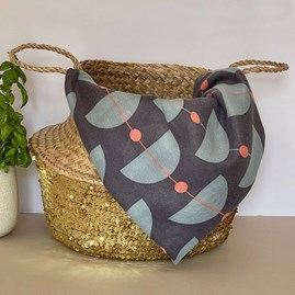 Retro Shapes Scarf in Grey Retro Shapes Scarf in Grey