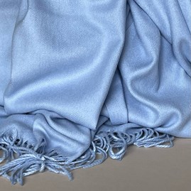 Super Soft Plain Pashmina Tassel Scarf in Light Blue