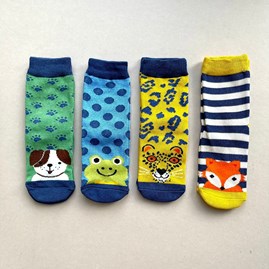 Boys Set of 4 Bamboo Animal Socks 7-9 years Boys Set of 4 Bamboo Animal Socks 7-9 years