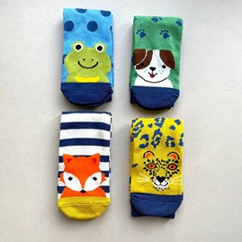 Boys Set of 4 Bamboo Animal Socks 7-9 years Boys Set of 4 Bamboo Animal Socks 7-9 years