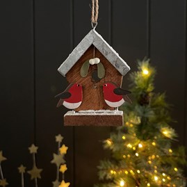 Birdhouse and Mistletoe Hanging Decoration Birdhouse and Mistletoe Hanging Decoration