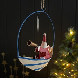 Santa with Telescope Hanging Decoration Santa with Telescope Hanging Decoration