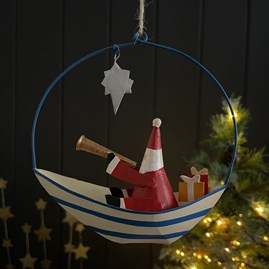 Santa with Telescope Hanging Decoration Santa with Telescope Hanging Decoration