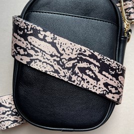 Cross Body Double Zip Bag in Black