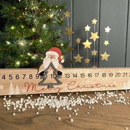 Wooden Merry Christmas Santa Advent Rule Wooden Merry Christmas Santa Advent Rule