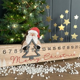 Wooden Merry Christmas Santa Advent Rule Wooden Merry Christmas Santa Advent Rule