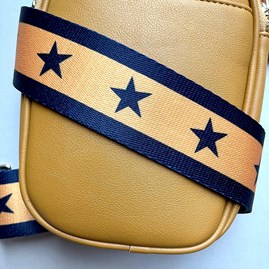 Cross Body Double Zip Bag in Yellow