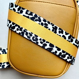 Cross Body Double Zip Bag in Yellow