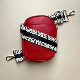 Cross Body Double Zip Bag in Red Cross Body Double Zip Bag in Red