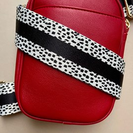 Cross Body Double Zip Bag in Red Cross Body Double Zip Bag in Red