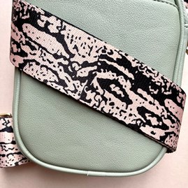 Cross Body Double Zip Bag in Green