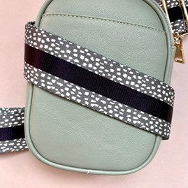 Cross Body Double Zip Bag in Green Cross Body Double Zip Bag in Green
