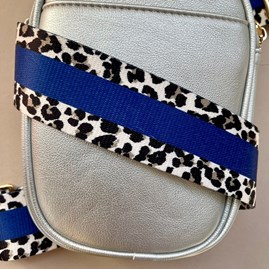 Cross Body Double Zip Bag in Silver Grey Cross Body Double Zip Bag in Silver Grey