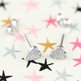 Personalised Children's Heart Necklace And Earrings Set Personalised Children's Heart Necklace And Earrings Set