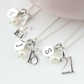 Personalised Birthday And Freshwater Pearl Necklace Personalised Birthday And Freshwater Pearl Necklace