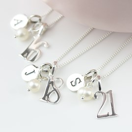 Personalised Birthday And Freshwater Pearl Necklace Personalised Birthday And Freshwater Pearl Necklace