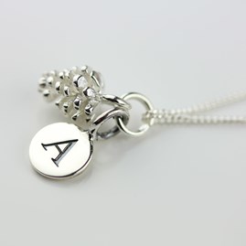 Personalised Solid Silver Pine Cone Necklace Personalised Solid Silver Pine Cone Necklace