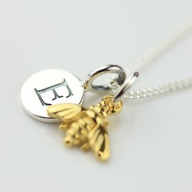 Personalised Miniature Gold Bee Necklace Personalised Miniature Gold Bee Necklace