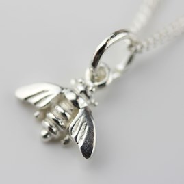 Miniature Silver Bee Necklace Miniature Silver Bee Necklace