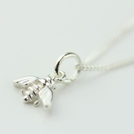 Miniature Silver Bee Necklace Miniature Silver Bee Necklace