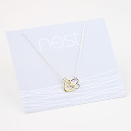 Interlocking Perfect Pair Of Hearts Necklace Interlocking Perfect Pair Of Hearts Necklace