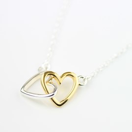 Interlocking Perfect Pair Of Hearts Necklace Interlocking Perfect Pair Of Hearts Necklace