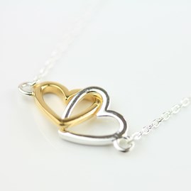 Interlocking Perfect Pair Of Hearts Necklace Interlocking Perfect Pair Of Hearts Necklace