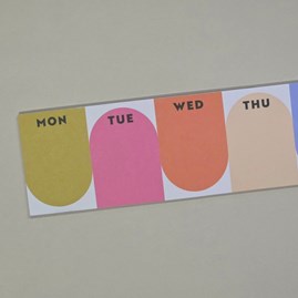 Keyboard Weekly Planner Pad - Bright Arches