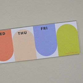 Keyboard Weekly Planner Pad - Bright Arches