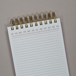 Large Chunky Notepad - Lilac and Ochre Stripes