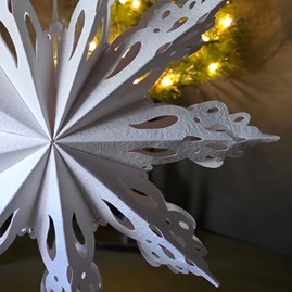 Large Hanging Paper Kirigami Snowflake Christmas Decoration