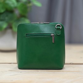 Leather Cross Body Handbag in Green Leather Cross Body Handbag in Green