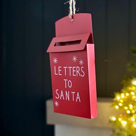 'Letters To Santa' Red Hanging Christmas Decoration 'Letters To Santa' Red Hanging Christmas Decoration