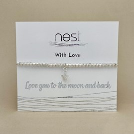 'Love You To The Moon And Back' Beaded Charm Bracelet 'Love You To The Moon And Back' Beaded Charm Bracelet