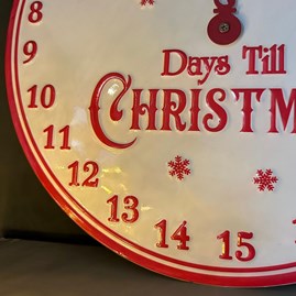 Metal 'Days Till Christmas' Countdown Clock