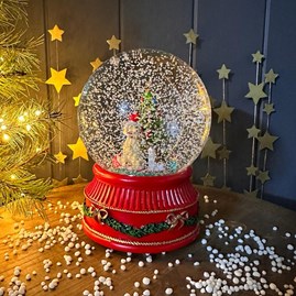 Musical Christmas Tree & Dogs Snowglobe Musical Christmas Tree & Dogs Snowglobe