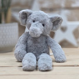 Nelly The Long Leg Light Grey Elephant Soft Toy