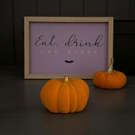 Orange and Gold Ceramic Velvet Pumpkin Orange and Gold Ceramic Velvet Pumpkin