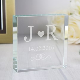 Personalised Wedding Monogram Message Block Personalised Wedding Monogram Message Block