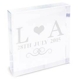 Personalised Wedding Monogram Message Block Personalised Wedding Monogram Message Block