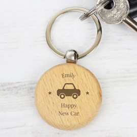 Personalised 'Car Driver' Wooden Keyring Personalised 'Car Driver' Wooden Keyring