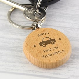 Personalised 'Car Driver' Wooden Keyring Personalised 'Car Driver' Wooden Keyring