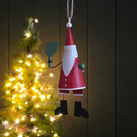 Paddleball Santa Hanging Christmas Decoration