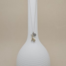 Personalised 925 Silver And Gold Plate Giraffe Necklace Personalised 925 Silver And Gold Plate Giraffe Necklace