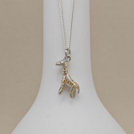 Personalised 925 Silver And Gold Plate Giraffe Necklace Personalised 925 Silver And Gold Plate Giraffe Necklace