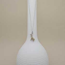 Personalised 925 Silver And Gold Plate Giraffe Necklace Personalised 925 Silver And Gold Plate Giraffe Necklace