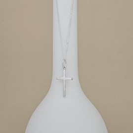 Personalised 925 Silver Christening Cross Necklace Personalised 925 Silver Christening Cross Necklace