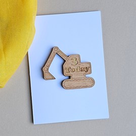 Personalised Any Number Digger Birthday Card Personalised Any Number Digger Birthday Card